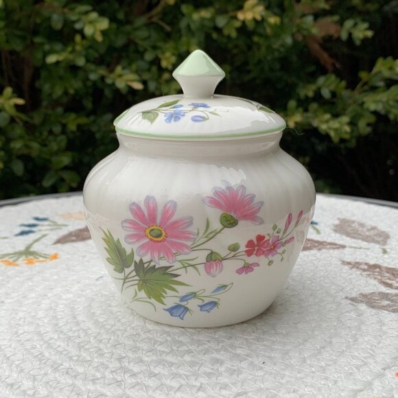 Vtg CROWN TRENT Sugar Jam Spice Jar Planter - Picture 2 of 11